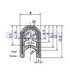 U profil gumiszigetelés U alakú 15mm autó gépjármű ajtó csomagtartó 3 méter