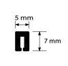 Díszcsík csempe padlólap szálcsiszolt inox hatású alumínium 10x7x2700 mm fém díszprofil burkoló prof