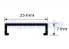 Díszprofil burkolóprofil polírozott inox króm hatású alumínium 25x7x2700 mm fém Díszcsík csempe