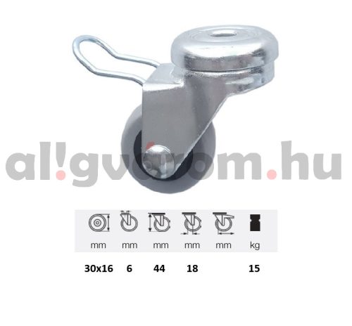 BDPE-0305-1001-Forgo-fekes-kerek-30-mm-15-kg-teher