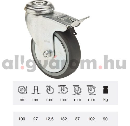 BDPE-1005-1001-Forgo-fekes-kerek-100-mm-90-kg-tehe