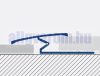 AV Leszorítós burkolatváltó profil Arany 32 mm 90 cm Roppantós alumínium szintkiegyenlítő