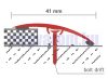 Szintkiegyenlítő profil Tölgy 0-12 mm 40 mm széles 270 cm szintkülönbség