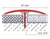 Szintkiegyenlítő profil ajtó küszöb helyett Tölgy 0-12 mm 40 mm széles 90 cm szintkülönbség