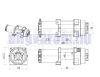 12V 4500 lb/ 2041 kg elektromos quad csörlő drótkötéllel, kormányról vezérelhető, eke mozgatásához