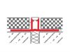 OX Dilatációs burkolatváltó profil 10 mm magas 6 mm széles szürke PVC 2500 mm