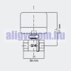 Váltószelep motoros szabályozó szelep egyutú 230V DN20 26.9mm 3/4