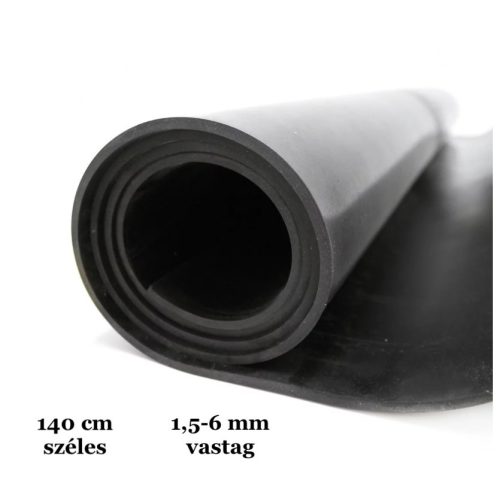 EPDM sima gumilemez 1,5-6 mm közötti vastagság 1400 mm széles gumitekercs fekete