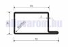 Lemez szegő profil perforált lemezhez keret 70x34x55 mm kezeletlen acél 2000 mm szál