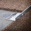 OX Stone KL Kőszőnyeg lépcső natúr alu élvédő 10x3000 mm Kavicsbevonat szegély profil alumínium kavi