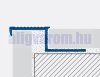 AV Lépcsőszegély szögletes natúr alu 10x3000 mm alumínium lépcsőprofil 3 méter 300 cm hosszú