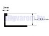 AV 12 mm élvédő csempeszegély pezsgő szálcsiszolt titán szegély eloxált alumínium L profil 12x2700 mm