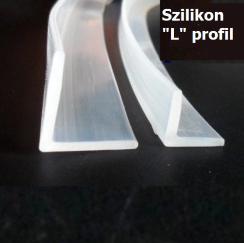 Szilikon L profil vízvető tömítés, tömítő szalag 12x12 mm 1 méter hosszú szalag