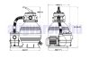 Medence vízforgató szivattyú és homokszűrő 9600 liter/h 30 m³-es medencéig