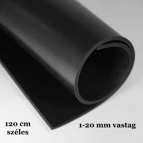 NBR 20x1200 mm olajálló sima gumilemez 20 mm vastag 120 cm széles tekercs méterenként rendelhető