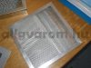 Perforált lemez acél 1250x2500 mm tábla 30 x 23 mm lyuk négyzet alakú osztással 78%-os áteresztő 