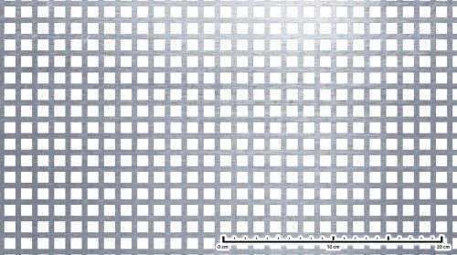 Perforált lemez acél 1000x2000x1,5 mm tábla 10x10 mm lyuk hálós osztással