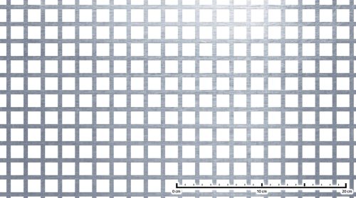 Perforált lemez acél 1000x2000x1,5 mm tábla 15x15 mm lyuk hálós osztással 