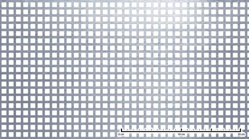 Perforált lemez acél 1000x2000x1 mm tábla 8x8 mm lyuk hálós osztással 