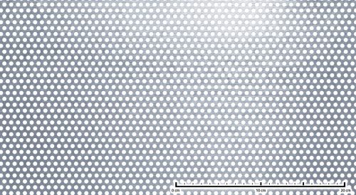 Perforált lemez horganyzott 1000x2000x1 mm tábla 5 mm lyuk körlyukasztás átlós osztással