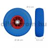 Ø260 mm tömörgumi kerék 2 db 3.00-4 defektmentes kék-piros pótkerék kézikocsi kiskocsi molnárkocsi 