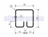 Lemez szegő U profil perforált lemez keret 2-3-5-8 mm vastag lemezhez rozsdamentes acél 2500 mm szál