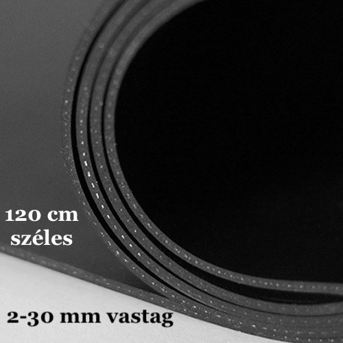 SBR 20x1200 mm szövetbetétes sima gumiszőnyeg 20 mm vastag 1200 mm széles szövetbetétes tekercs