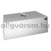 Zárható szerszámtartó alumínium szállítóláda 75x25x40 cm ferde alumínium box 75 liter bal