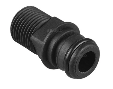 Membránszivattyú csatlakozó adapter. 1/2" menetes csatlakozó 3/4" O gyűrűs csatlakozó