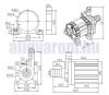 24V 24W 660 l/h szivattyú, pumpa IP68-vízmentes 14 és 10 mm bilincses 60 °C kenőszivattyú keringető 