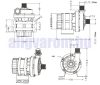 12V 80W 3000 l/h keringető szivattyú, pumpa IP68-vízmentes külső menetes 1/2" szolár rendszerhez is 