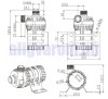 24V 120W 4600 l/h keringető szivattyú, pumpa IP68-vízmentes menetes