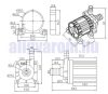 12V 14,4W 360 l/h keringető szivattyú, pumpa IP68-vízmentes bilincses 11mm és 8mm csatlakozás