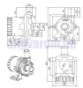 12V 54W 1560 l/h Keringető szivattyú nagyteljesítményű vízszivattyú pumpa IP68-vízmentes 2x20 mm