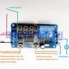 Visszaszámláló elektronika időzítő kapcsoló óra 1-999 sec között 12V